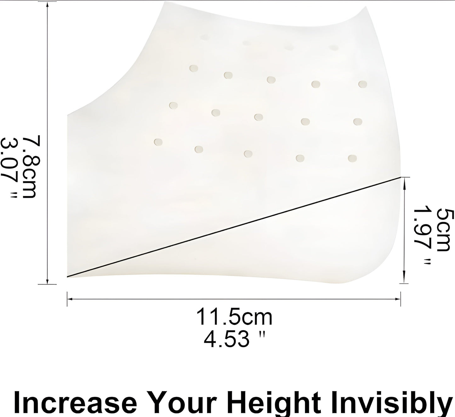 SILICON HEIGHT INCREASE SOLE PADS - (PAIR)